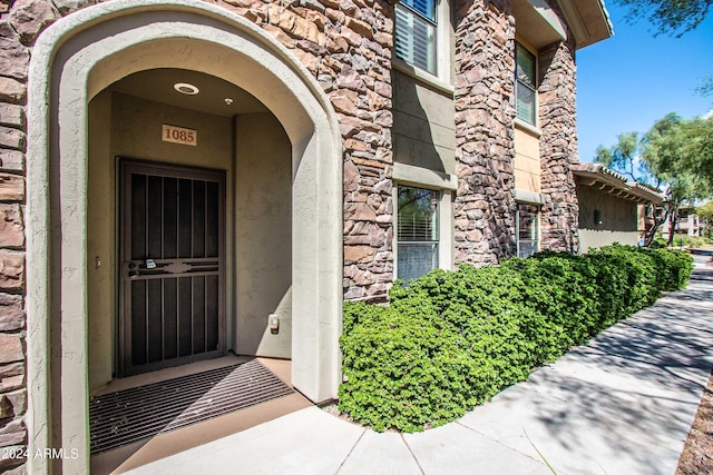 view of doorway to property