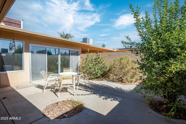 view of patio with central AC