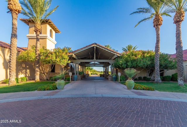 view of property with a carport