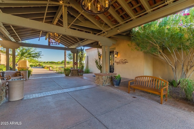 view of patio / terrace featuring a gazebo