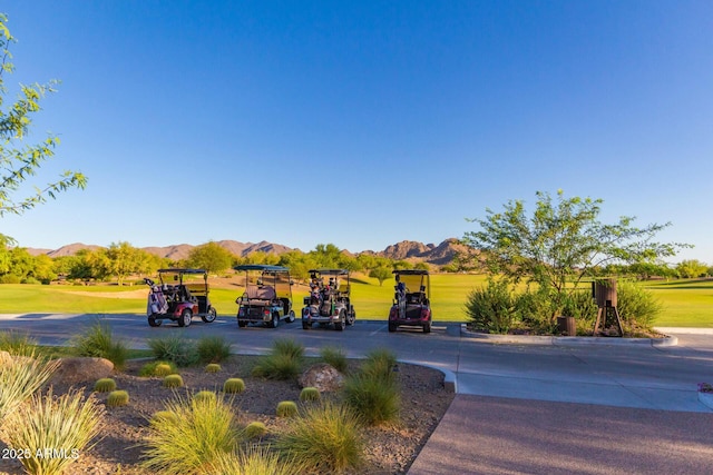 view of property's community featuring a mountain view