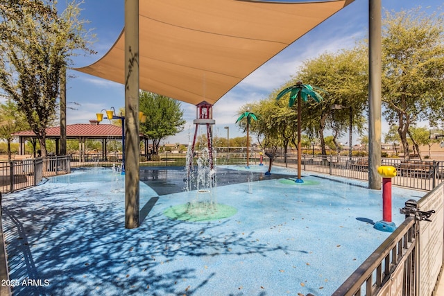 view of pool with a gazebo