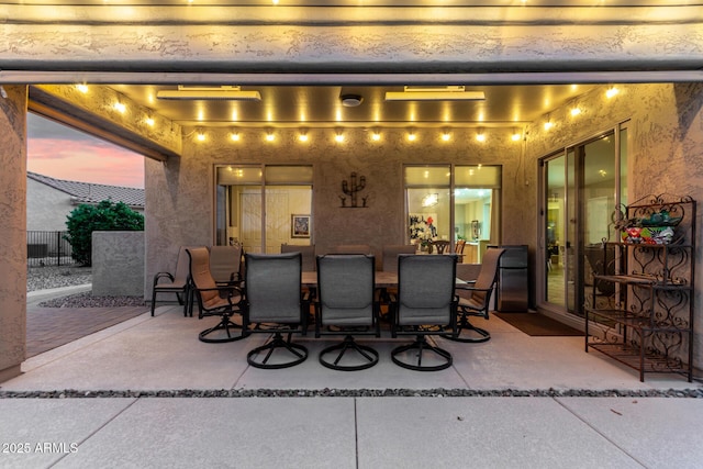 view of patio with outdoor dining space