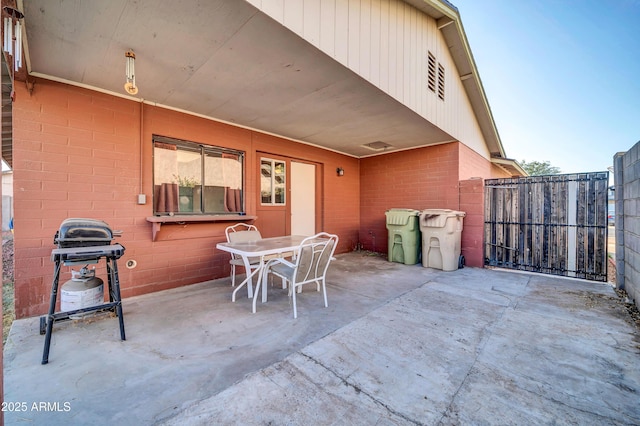 view of patio / terrace featuring area for grilling