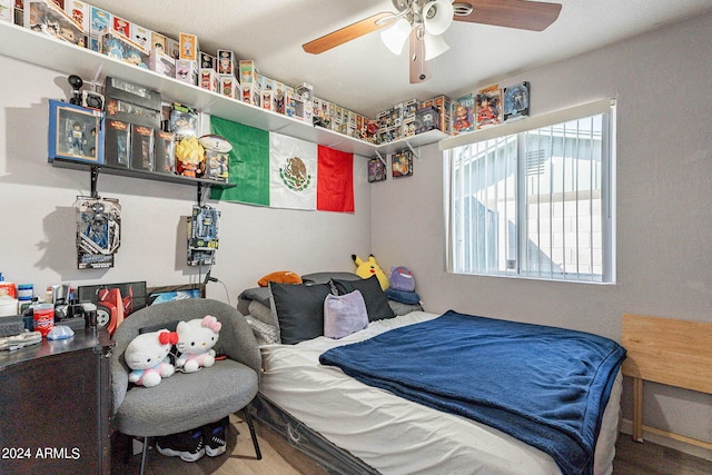 2022 W Aster Dr, Phoenix, AZ 85029 - bedroom featuring wood finished floors and ceiling fan