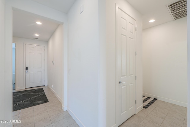 21595 S 225th Way, Queen Creek, AZ 85142 - hallway with visible vents, recessed lighting, baseboards, and light tile patterned flooring