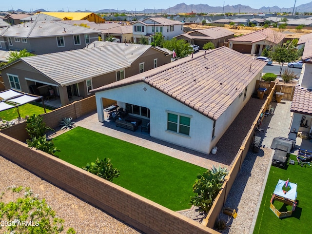 21595 S 225th Way, Queen Creek, AZ 85142 - drone / aerial view featuring a residential view and a mountain view