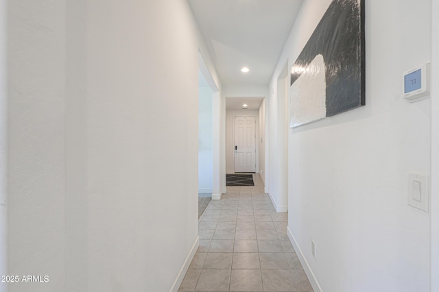 21595 S 225th Way, Queen Creek, AZ 85142 - corridor with light tile patterned floors, baseboards, and recessed lighting