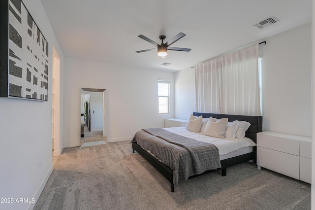 21595 S 225th Way, Queen Creek, AZ 85142 - carpeted bedroom featuring a ceiling fan, baseboards, and visible vents