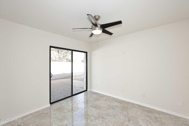 empty room featuring ceiling fan