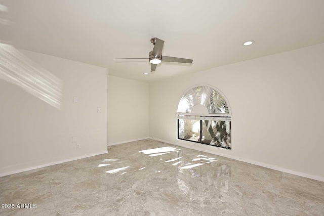 empty room with ceiling fan