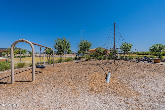 view of community jungle gym