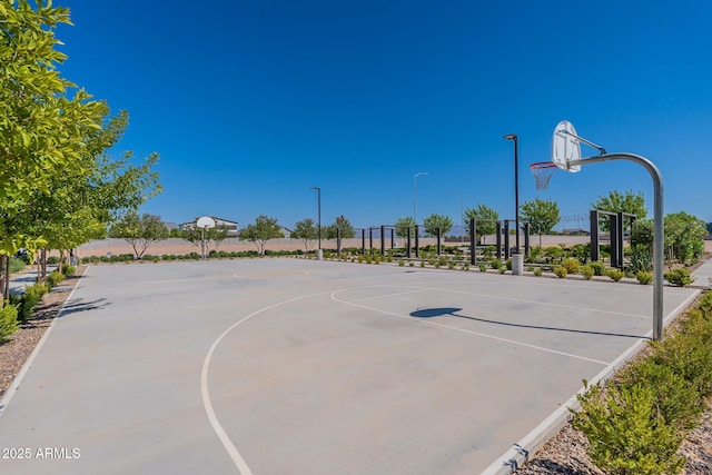 view of sport court featuring community basketball court