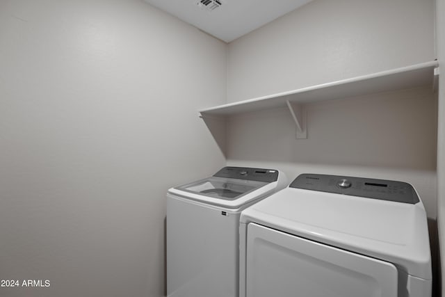 laundry area featuring washer and dryer