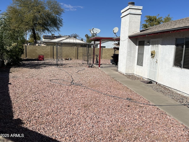 view of yard featuring a gazebo