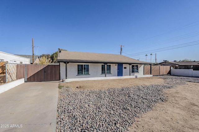 view of single story home