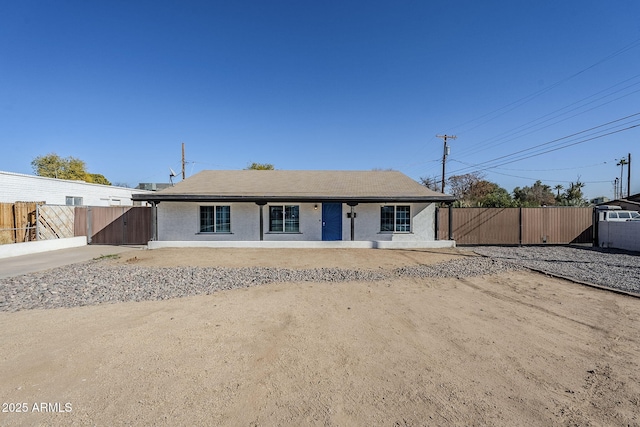 view of single story home