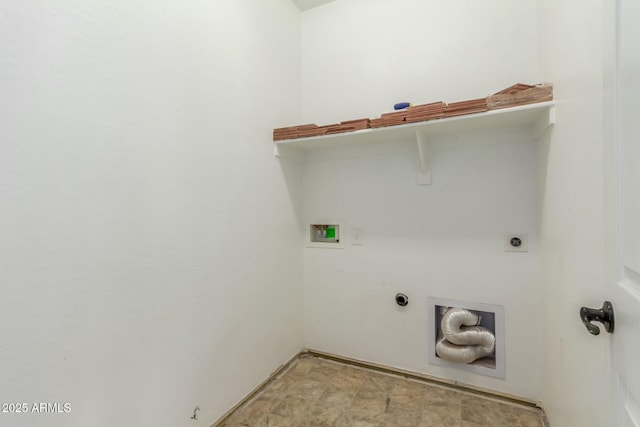 laundry area with washer hookup and hookup for an electric dryer