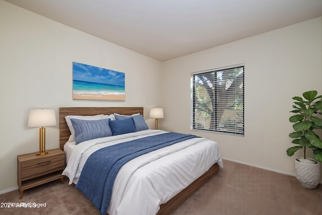 bedroom with carpet