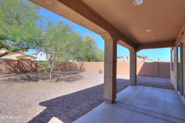 view of patio / terrace with a fenced backyard