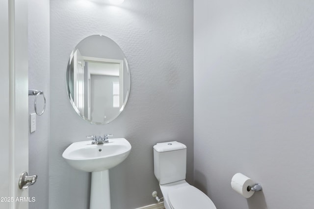 bathroom featuring a sink and toilet