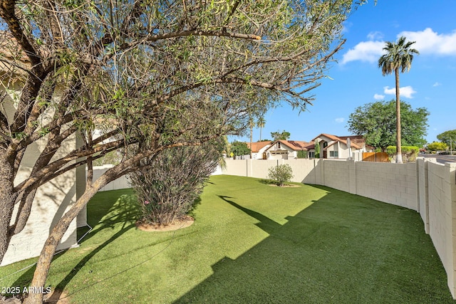 view of yard featuring a residential view