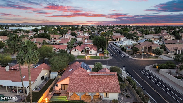 aerial perspective of suburban area