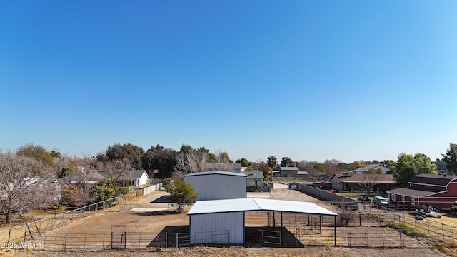 exterior space with an outdoor structure