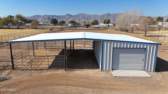 exterior space with a mountain view