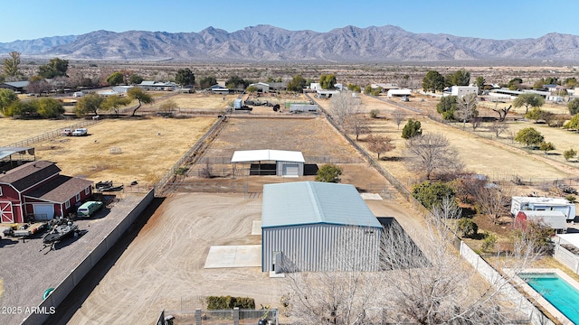 aerial view featuring a mountain view