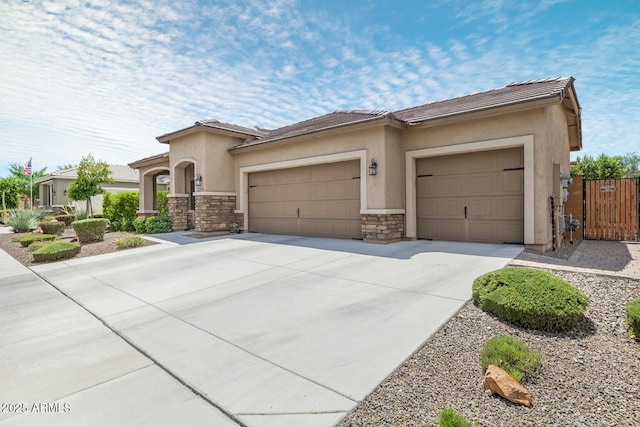 view of front of house featuring a garage