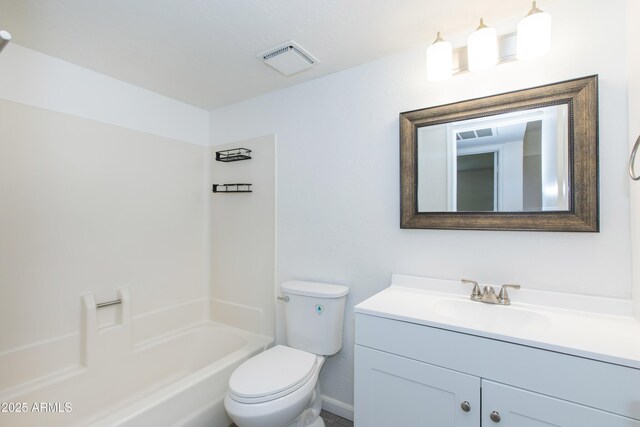 222 W Brown Rd Unit 72, Mesa, AZ 85201 - full bathroom featuring vanity, toilet, shower / bath combination, and baseboards