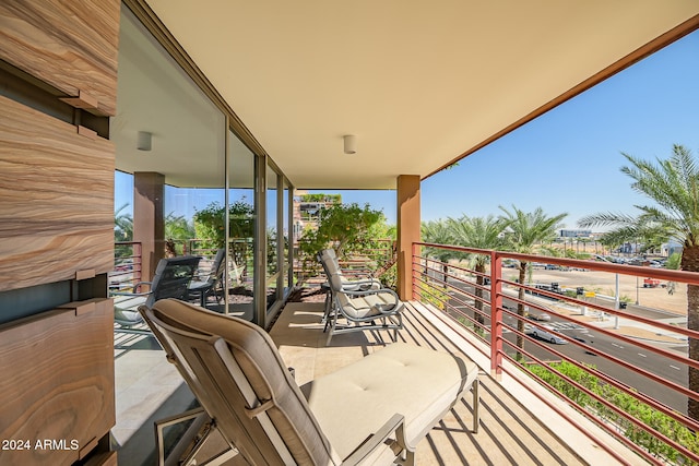 view of patio with a balcony