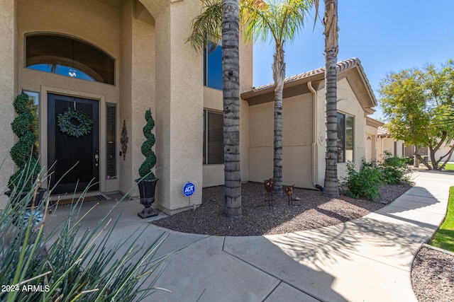 view of doorway to property