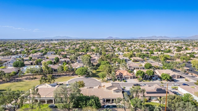 aerial view featuring a mountain view