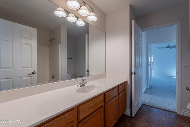 41767 W Somerset Dr, Maricopa, AZ 85138 - bathroom with vanity,  shower combination, and tile patterned floors
