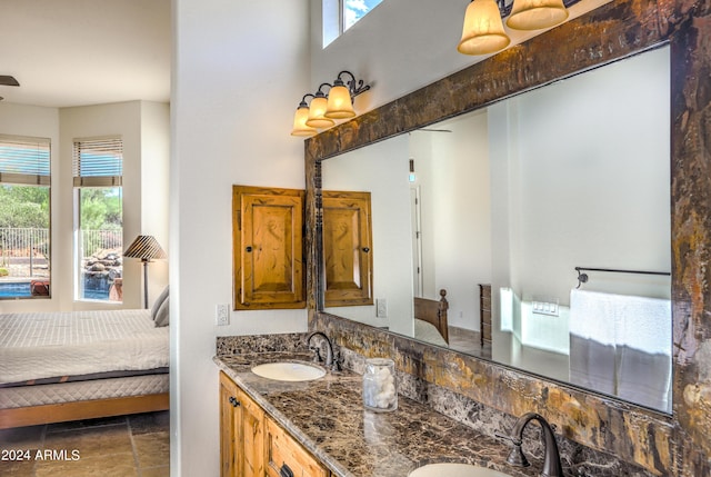 bathroom featuring vanity and a wealth of natural light