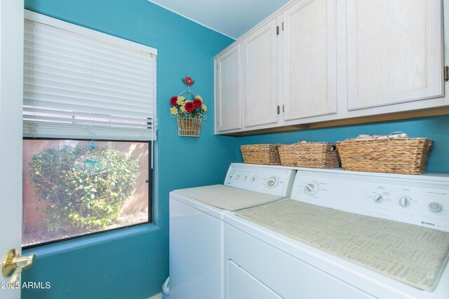 17342 E Quail Ridge Dr, Fountain Hills, AZ 85268 - laundry area featuring cabinet space and independent washer and dryer