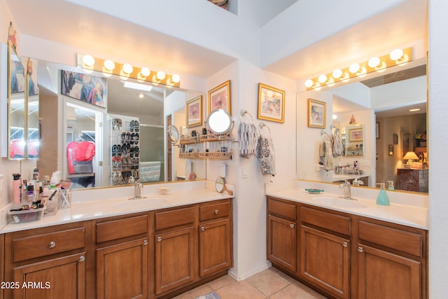 17342 E Quail Ridge Dr, Fountain Hills, AZ 85268 - bathroom featuring tile patterned flooring and two vanities