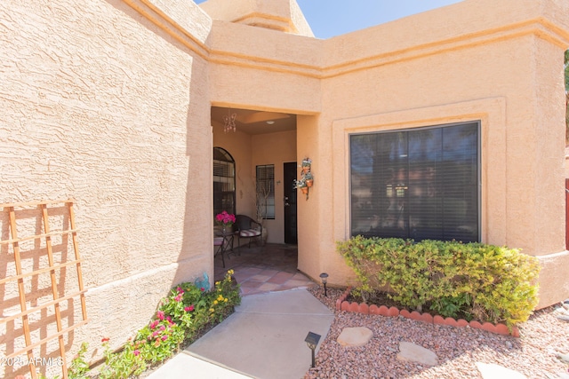 17342 E Quail Ridge Dr, Fountain Hills, AZ 85268 - property entrance with stucco siding