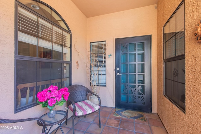 17342 E Quail Ridge Dr, Fountain Hills, AZ 85268 - doorway to property with stucco siding