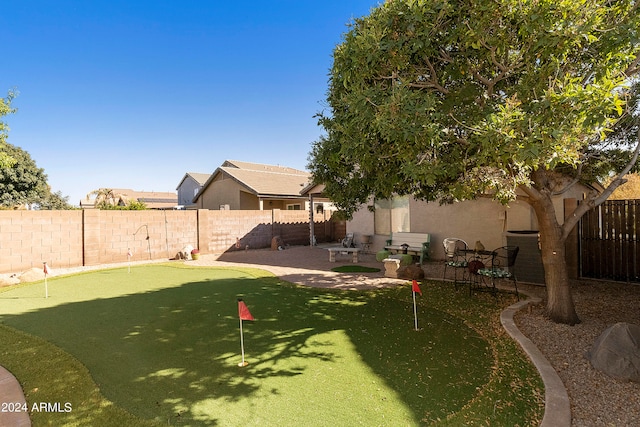 view of yard with a patio area