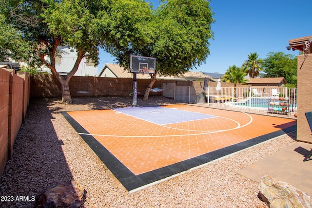 view of basketball court