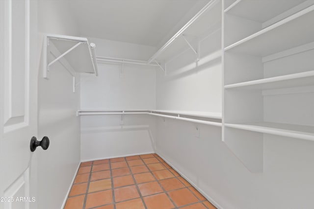 spacious closet featuring tile patterned flooring