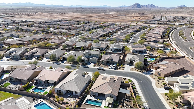 aerial view featuring a mountain view