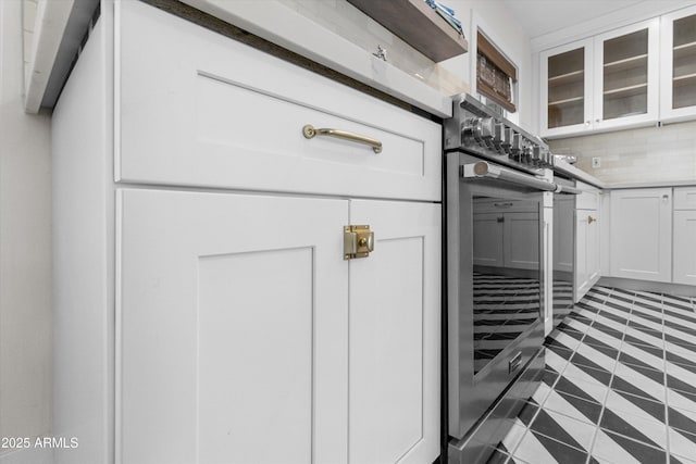 exterior details featuring oven and beverage cooler