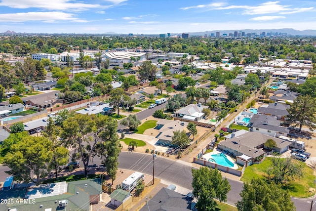 aerial view with a view of city