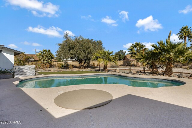 view of pool featuring a patio area