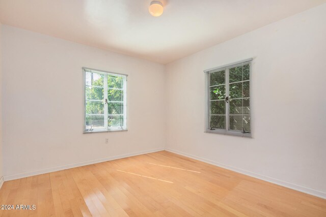 empty room with wood-type flooring