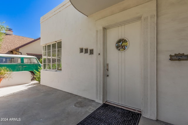 view of doorway to property